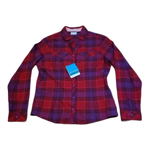 Columbia Tops - New! Columbia Women's Flannel Shirt, updated neckline